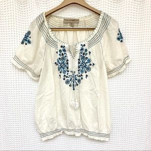 NINE WEST VINTAGE AMERICA JEANS BLOUSE SZ MED!!!